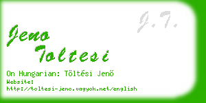 jeno toltesi business card